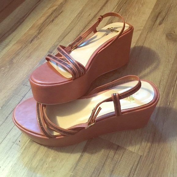 Kimchi Blue Brown Strappy Platform Sandals