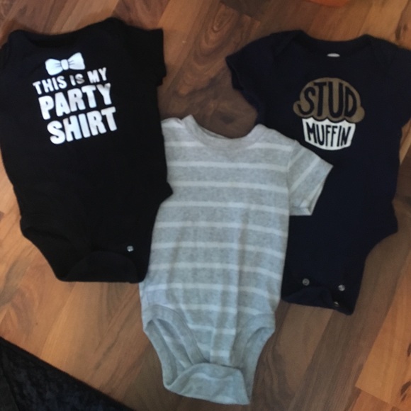 3 6-12mo boys onesies