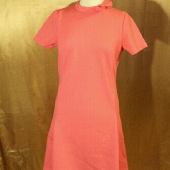 Vintage Pink Pinup 60s Dress