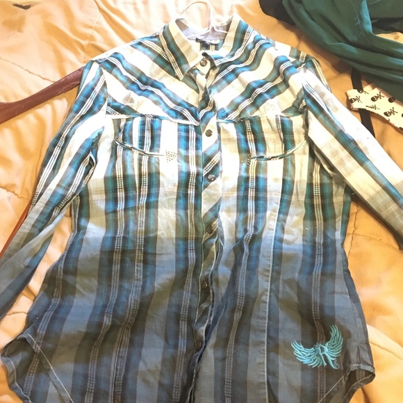 Size M, Rock & Roll Cowgirl shirt, worn slightly!