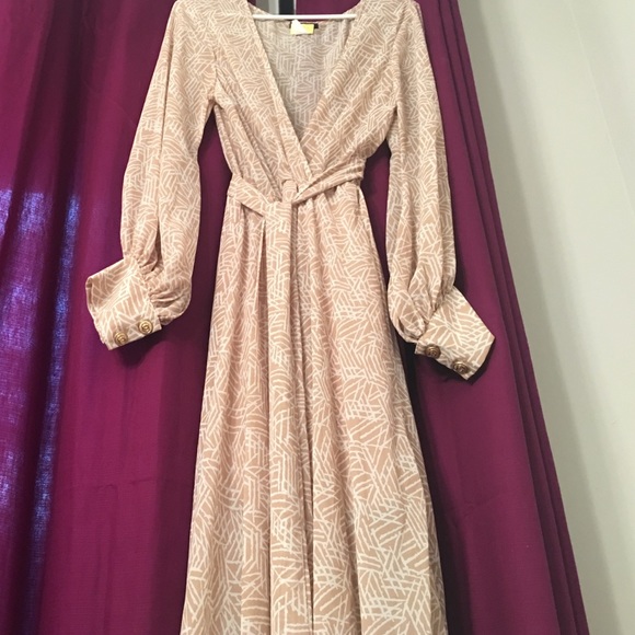 Geometric print maxi dress