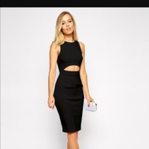 asos black cut out dress