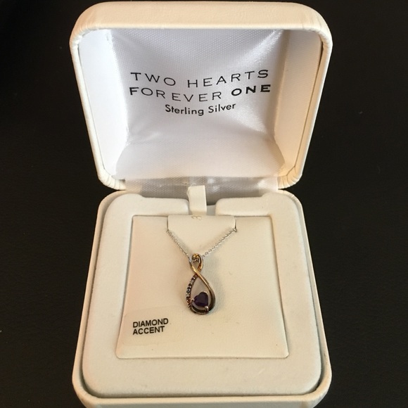 Sterling silver heart stone necklace