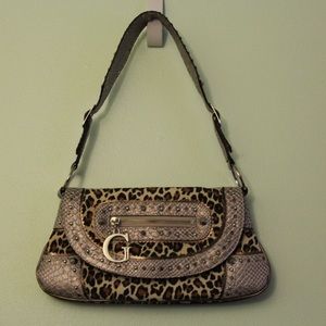 GUESS Cheetah & Snake Patterned Handbag