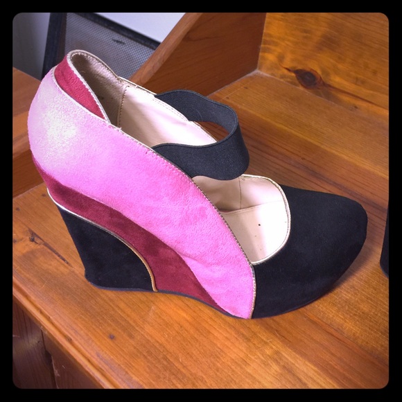 Pink & Black Wedges