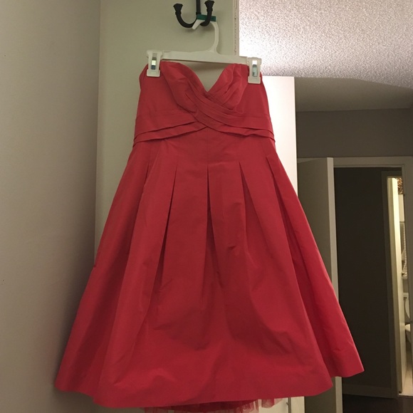 BCBGMaxAzria pink strapless cocktail dress