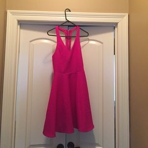 NWT magenta dress with exposed gold zipper