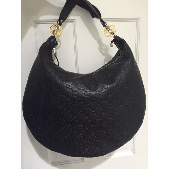 GUCCI GG TWINS 👯 large hobo black guccissima