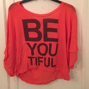 Orange BE-YOU-TIFUL Shirt