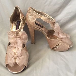 Rose Gold Glitter Heels