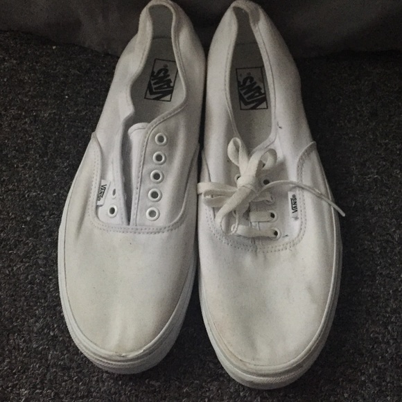 Men white vans size 12.
