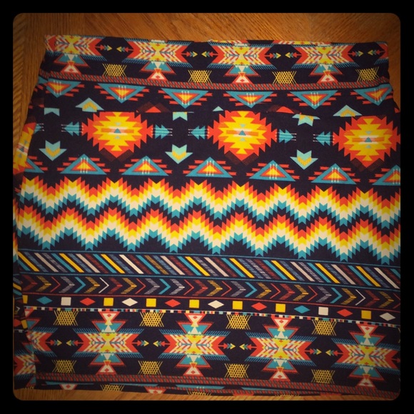 Multi color tribal mini skirt