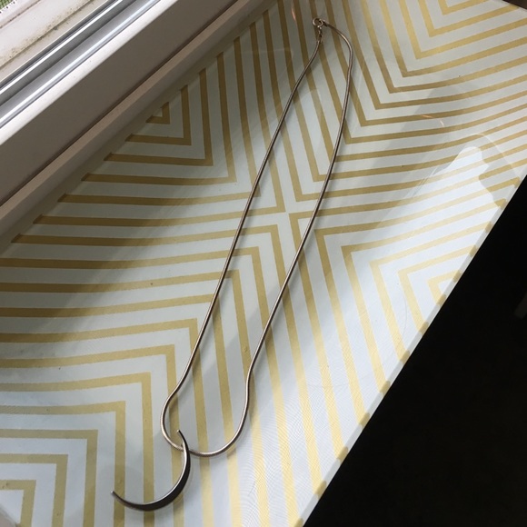 Polished Crescent Necklace