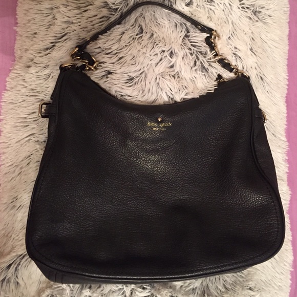 Kate spade black pebble leather purse