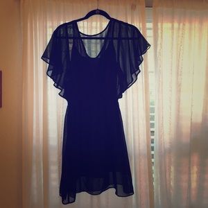 Black layered mini dress!
