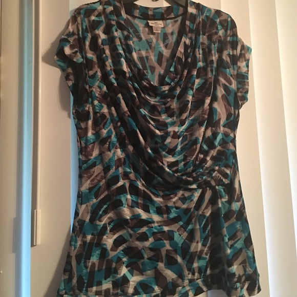 Worthington blouse , blue and grey - Picture 2 of 3