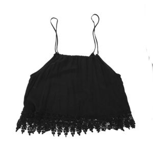 Adjustable cropped blank tank top