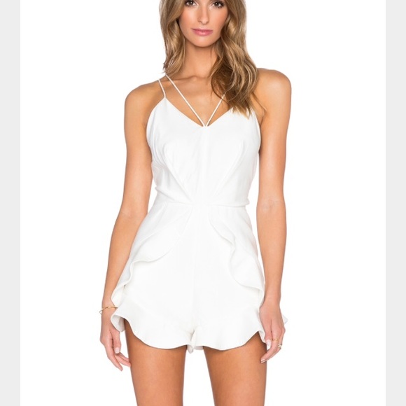 C/meo superstition romper in ivory