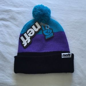 Neff Snappy Beanie Black/purple/cyan one size