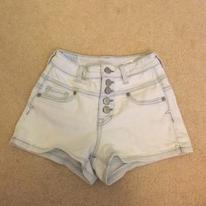 light blue shorts