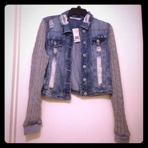 Hippie Laundry Distressed Short Denim Jacket