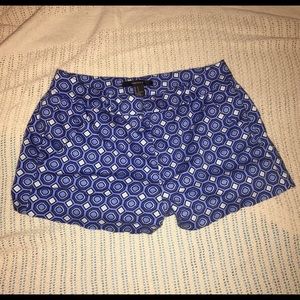 blue print shorts