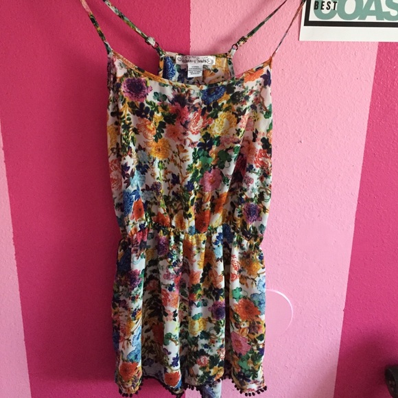 Floral printed romper