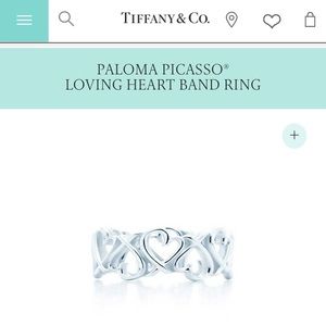 Used Tiffany's Loving Heart Band ring