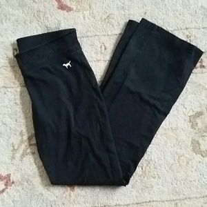 Victorias secret pink black yoga pant bootcut