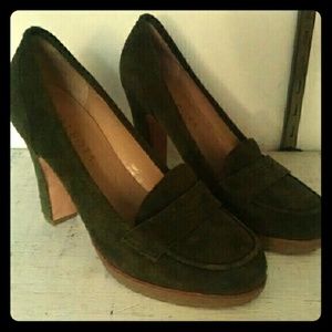 Talbots Green Suede Heels