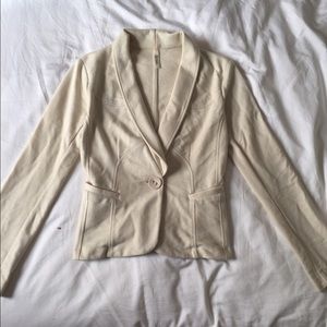 Cream Fluxus cotton blazer