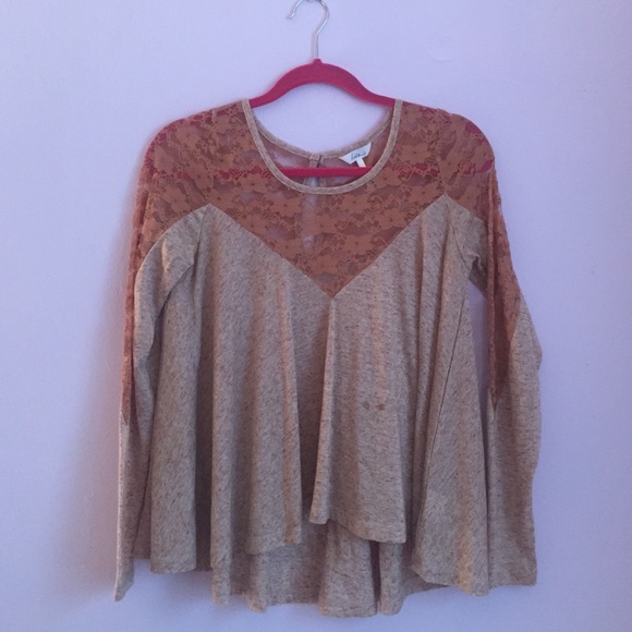 Kirra Pink Lace Long-sleeve Top
