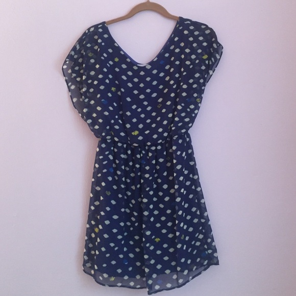 Lush Blue Polka Dot Dress