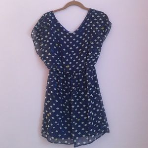 Lush Blue Polka Dot Dress
