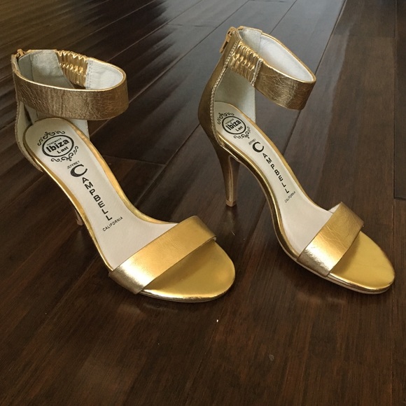 Jeffrey Campbell Gold Meryl Heels