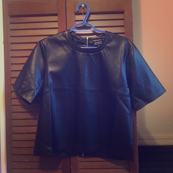 Faux leather perforated top-private archives - Picture 1 of 4