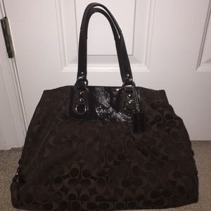 Brown coach purse