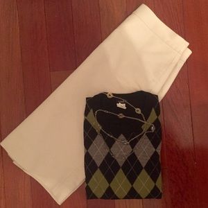 Jcrew preppy argyle sweater