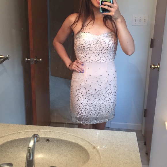 Pink sequin party dress