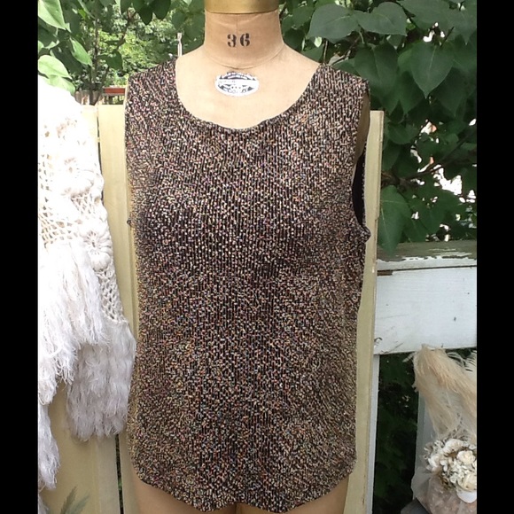 VTG METALLIC & FEATHER CARDIGAN SET - Picture 4 of 4