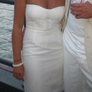 J Crew strapless white dress