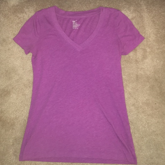 Purple V-neck