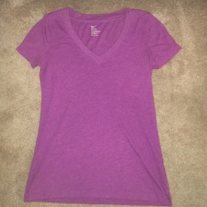 Purple V-neck