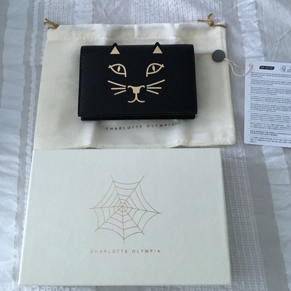 Charlotte Olympia Handbags - Never used kitty clutch/handbag