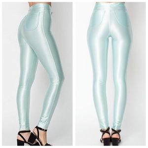 AA disco mint green pants