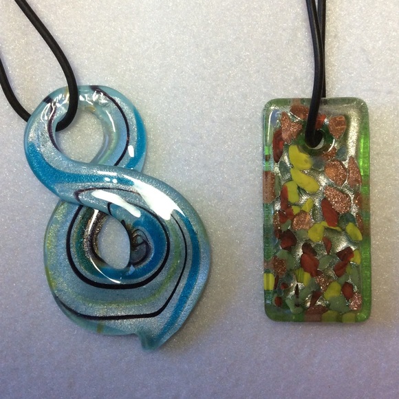 Choice of Lampwork Necklace on Adj. Leather Cord - Picture 2 of 4