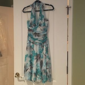 Halter floral print dress