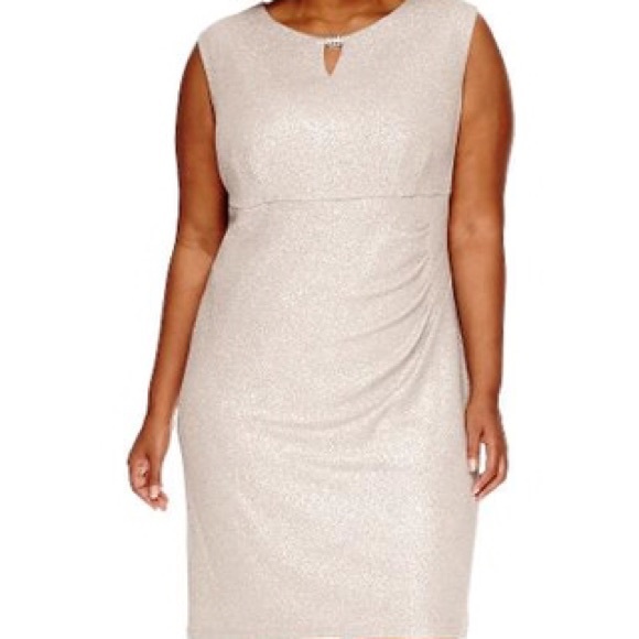 Scarlett Sleeveless Side-Ruched Metallic Dress