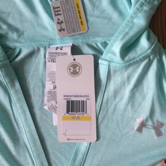 Light Blue Under Armour Long Sleeve With Hood - Picture 2 of 4