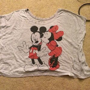 Mickey and Minnie crop top